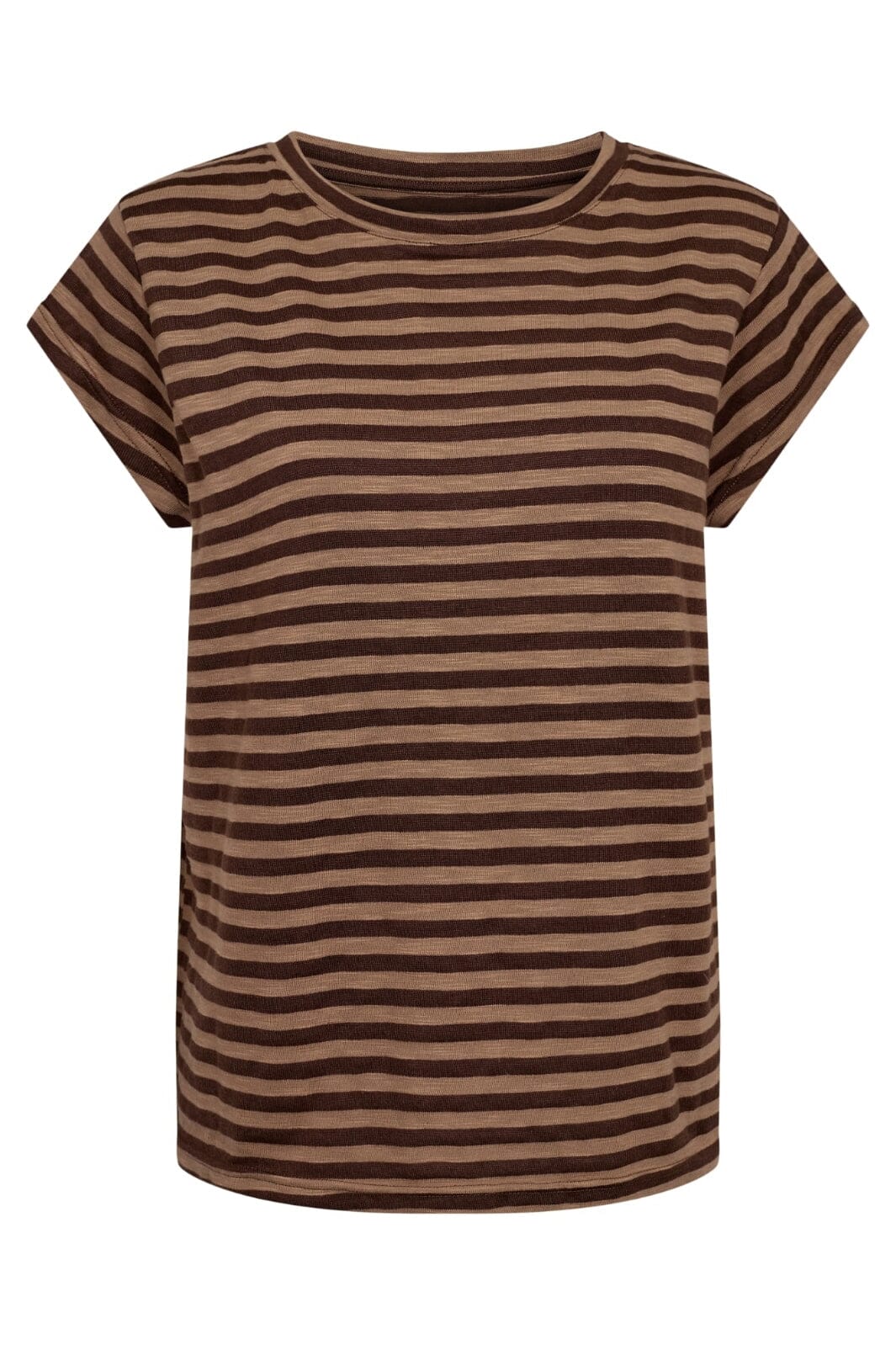 Liberte - Ulla-Stripe-Tshirt - Brown Light Brown Stripe T-shirts 