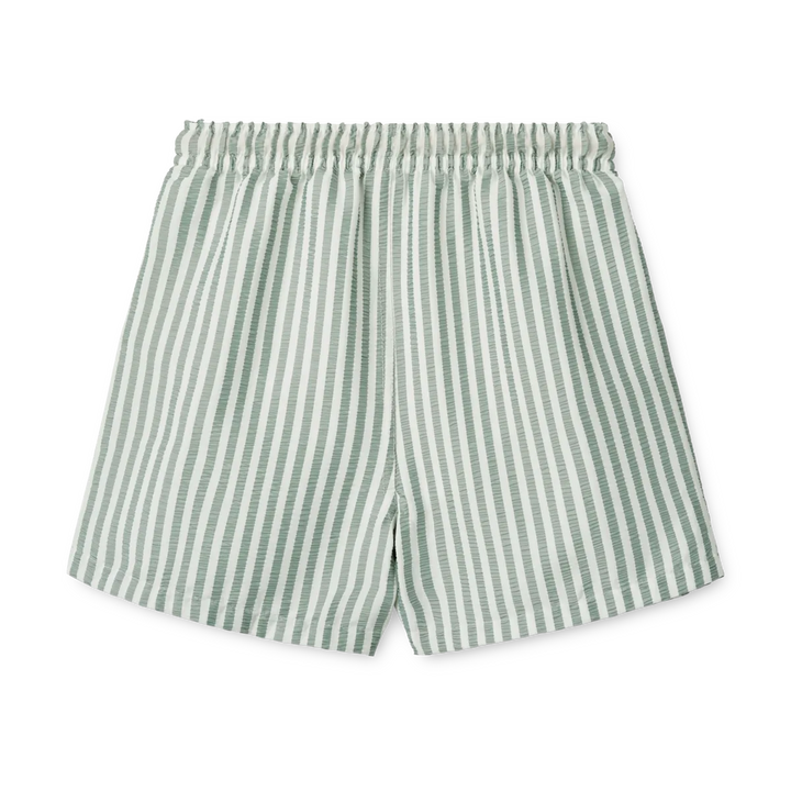 Liewood - Duke Stripe Board Shorts - Stripe Peppermint / Crisp white Shorts 