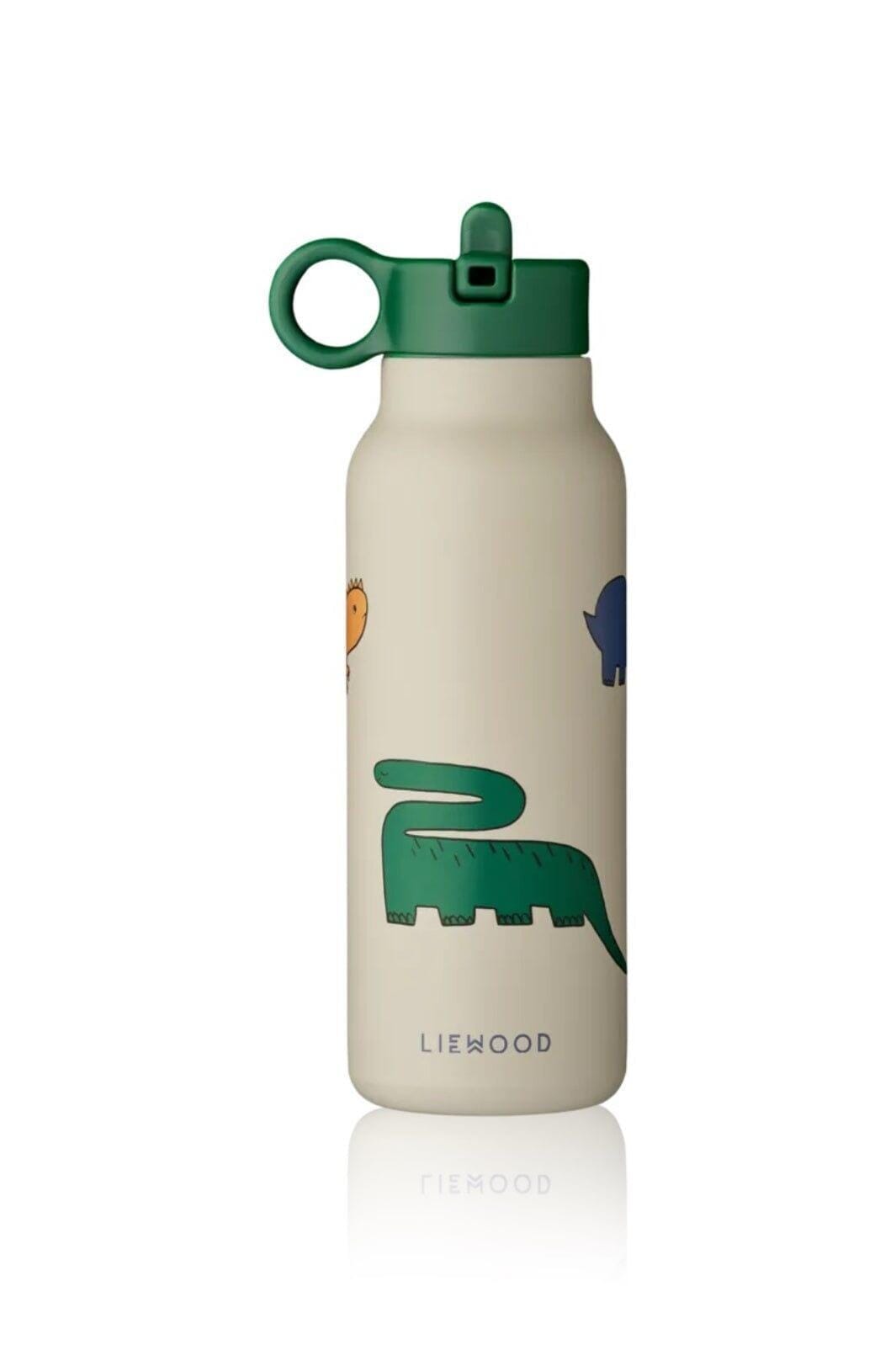 Liewood - Falk Water Bottle 350 ml - Dinosaurs / Mist Drikkedunke 