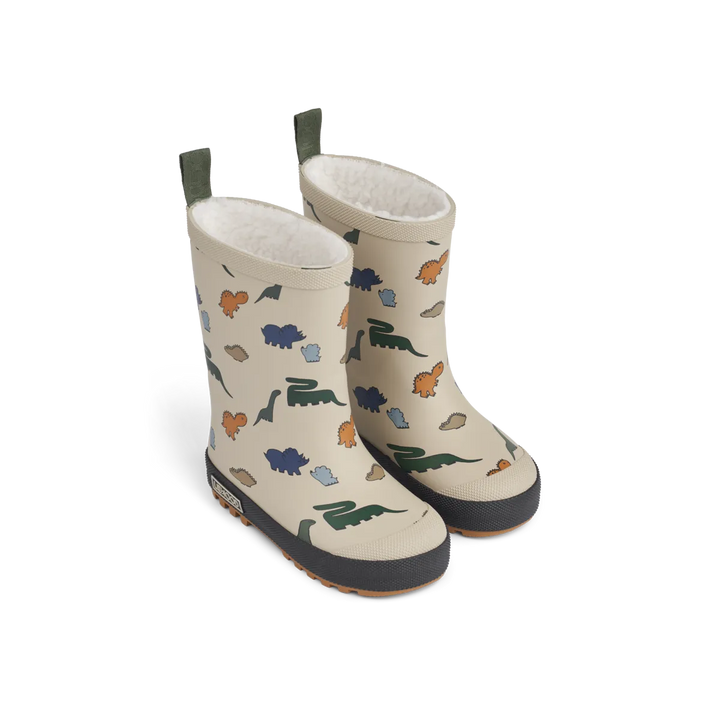 Liewood - Mason Thermo Rainboot - Dinosaurs / Mist Gummistøvler 