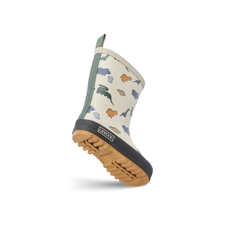 Liewood - Mason Thermo Rainboot - Dinosaurs / Mist Gummistøvler 