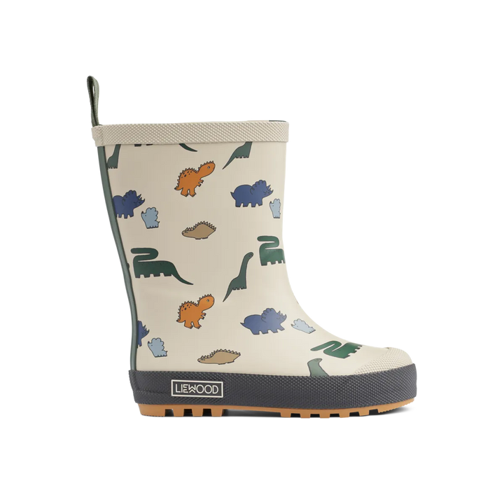 Liewood - Mason Thermo Rainboot - Dinosaurs / Mist Gummistøvler 