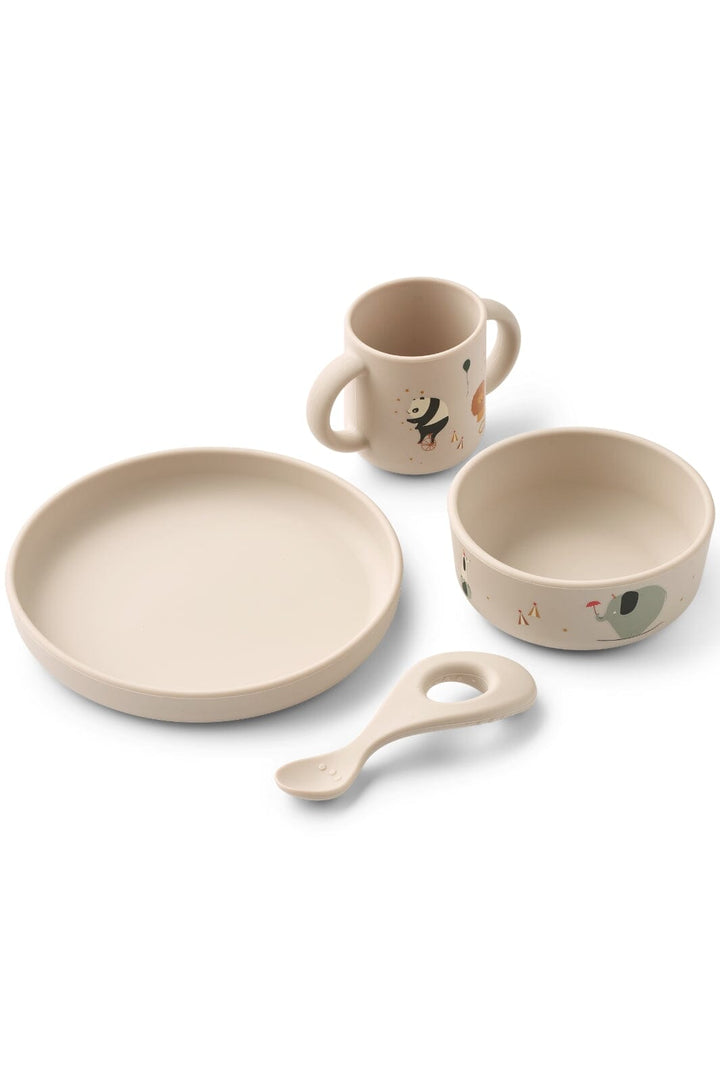 Liewood - Vivi Printed Tableware Set - Circus / Sandy