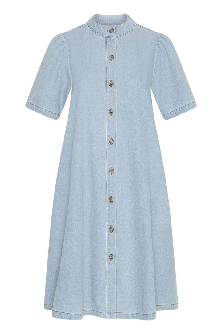 Moss Copenhagen - Mschjolene Elena 2/4 Shirt Dress 19036 - Light Blue Wash Skjorter 