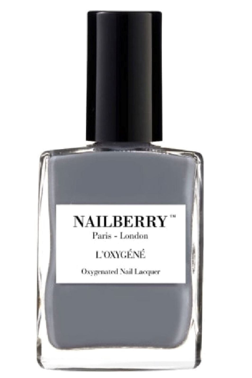 Nailberry - NAILBERRY Stone 15 ml - Oxygenated Classic Dark Grey Neglelak 