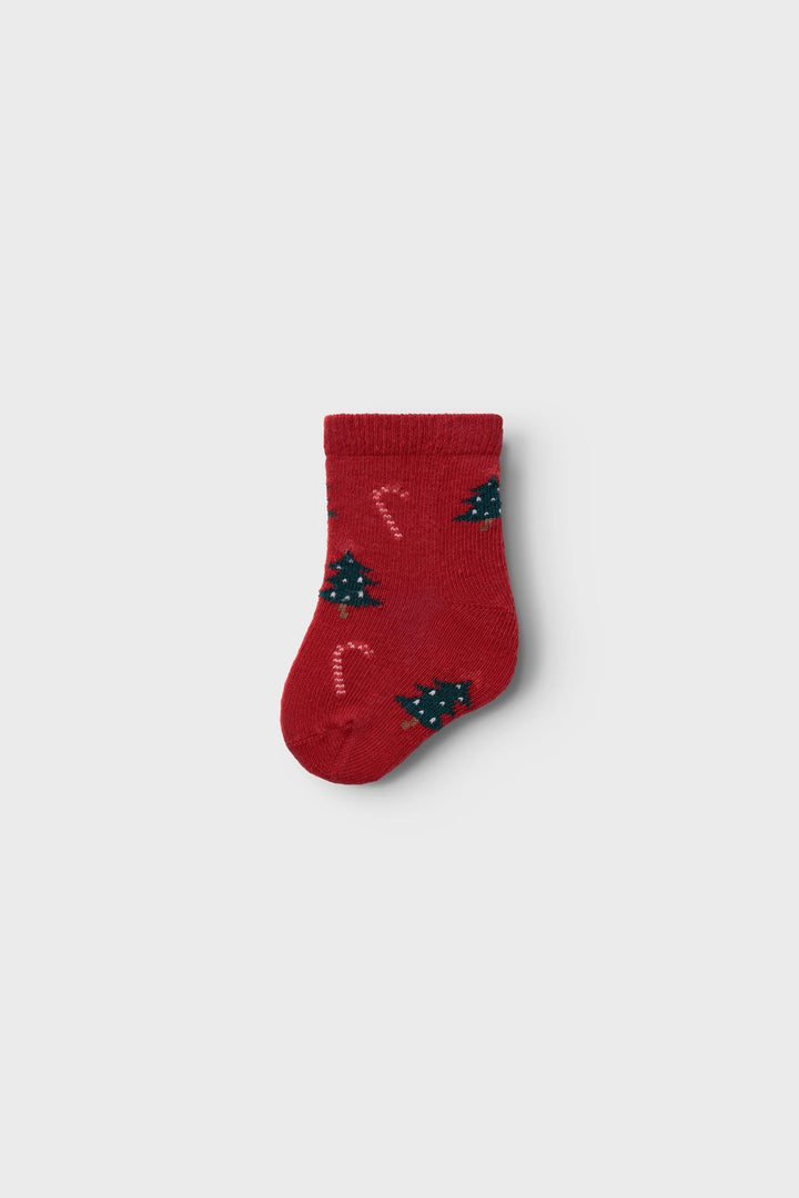 Name It - Nbnrichristmas Sock - 4587113 Dark Sapphire Jester Red + Dark Sapphire