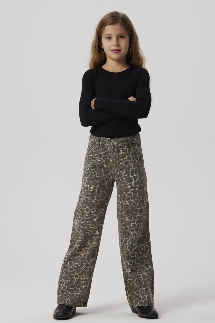 Name It - Nkfrose Wide Twill Pant 4002-Td T - 4804474 Affogat Leo Washed Down