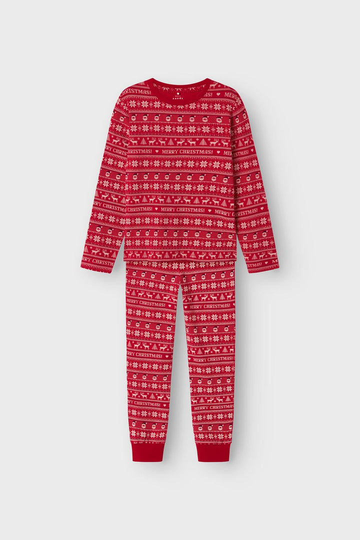 Name It - Nknvismas Ls Nightset - 4668404 Jester Red Merry Christmas