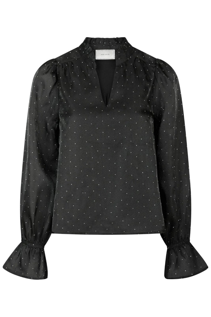 Neo Noir - Amara Bedazzled Blouse 164237 - Black Bluser 