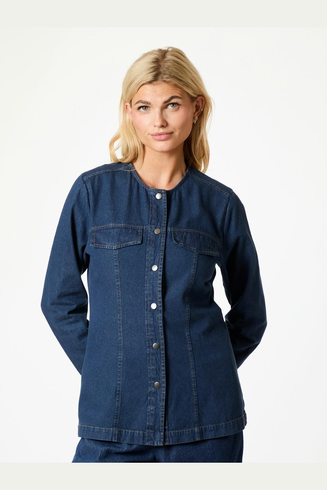 Neo Noir - Annie Denim Blouse - Dark Blue