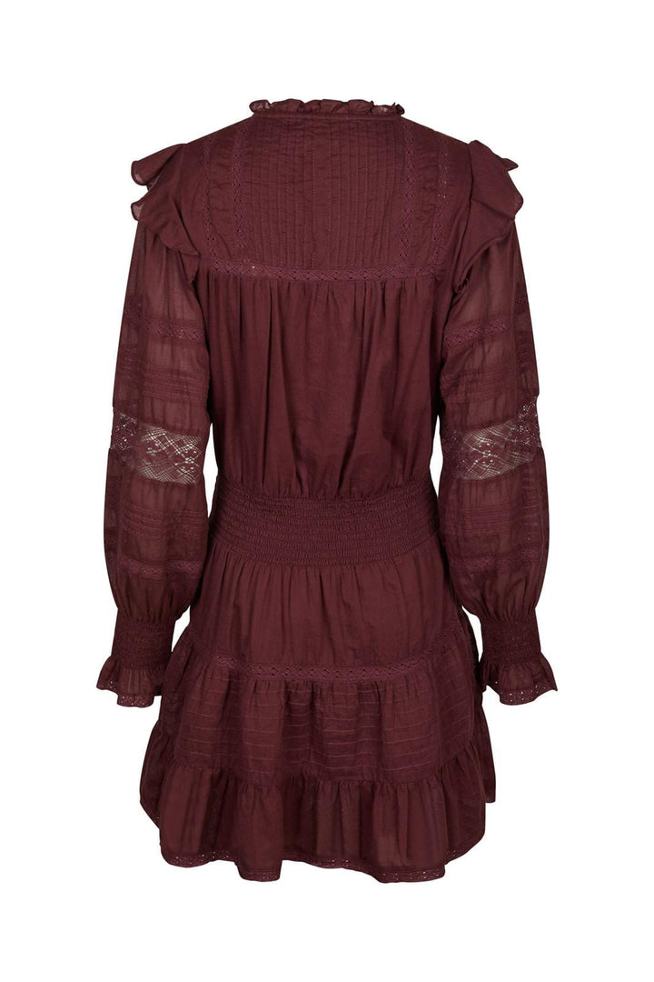 Neo Noir - Aran S Voile Dress 164678 - 174 - Burgundy