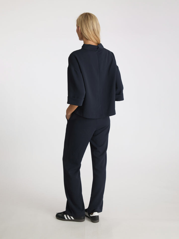 Neo Noir - Arlo Crepe Jumpsuit - Navy