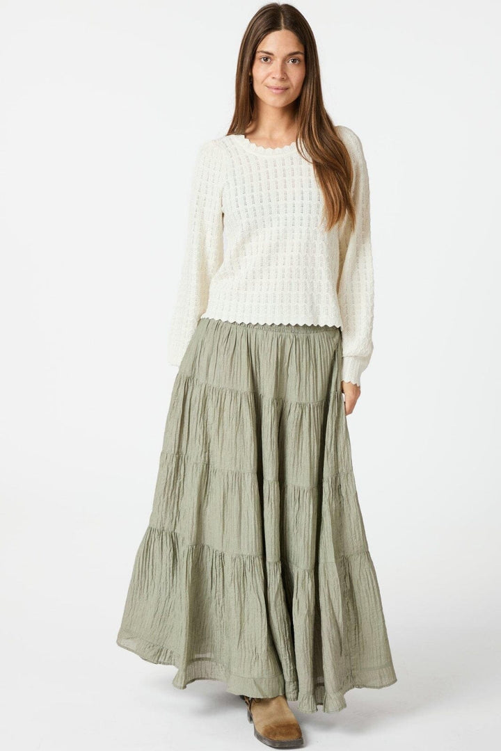 Neo Noir - Asta Crepe Skirt 164387 - Smoke Green