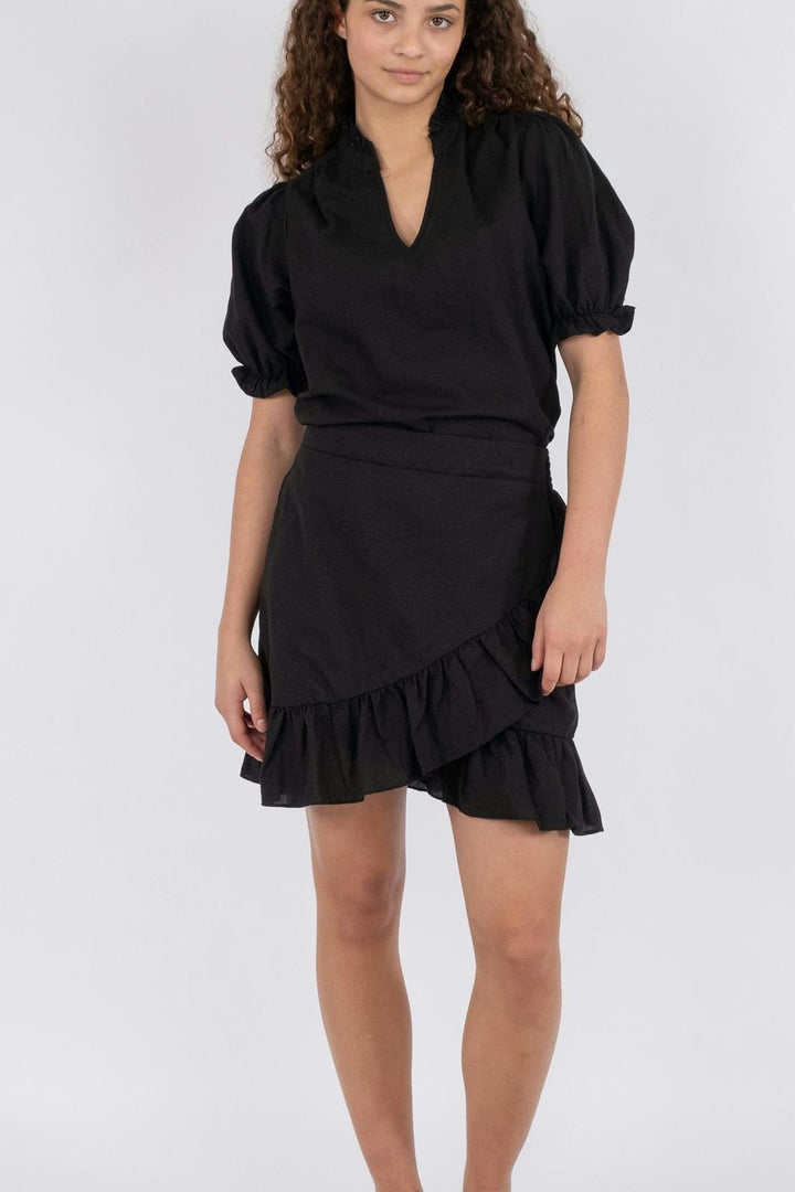 Neo Noir - Bekka Linen Skirt - Black