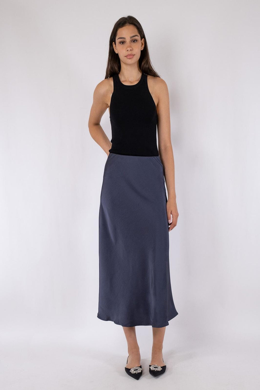 Neo Noir - Bovary Skirt - Midnight Blue