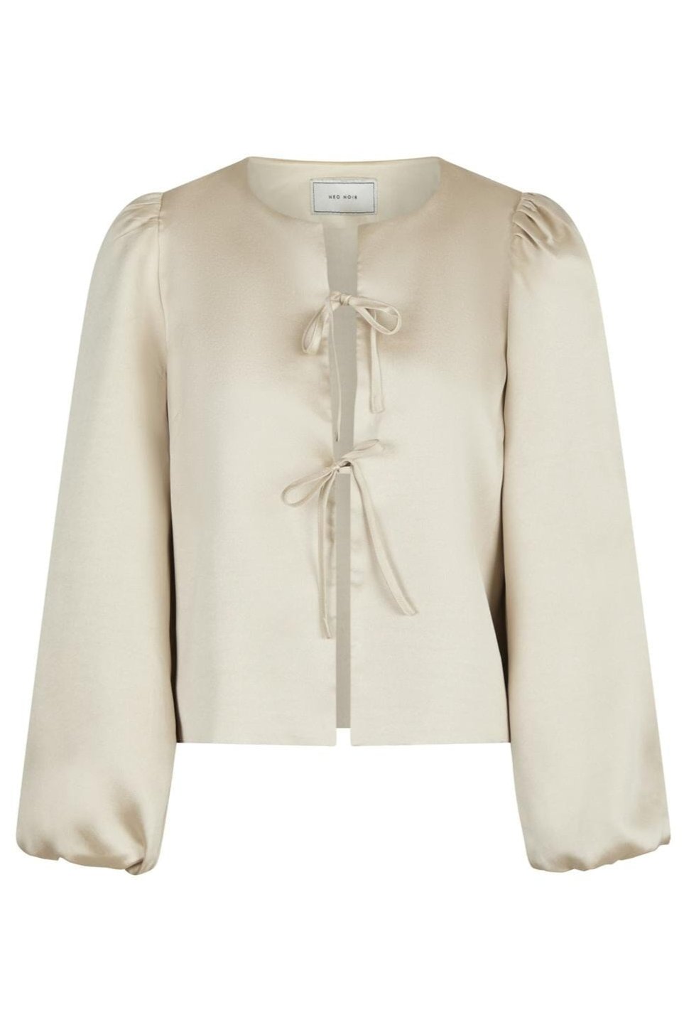 Neo Noir - Daliska Dull Satin Blouse - Sand