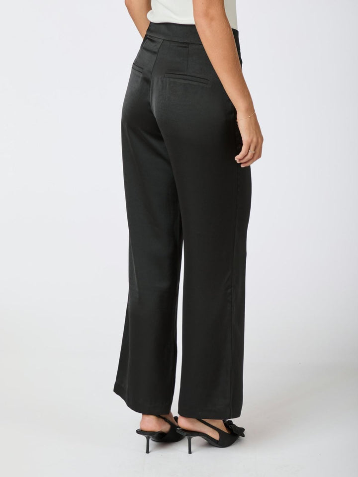 Neo Noir - Debra Heavy Sateen Pants - Black Bukser 