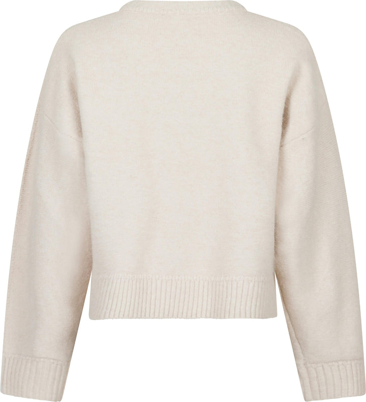 Neo Noir - Detri Solid Knit Blouse - Ivory