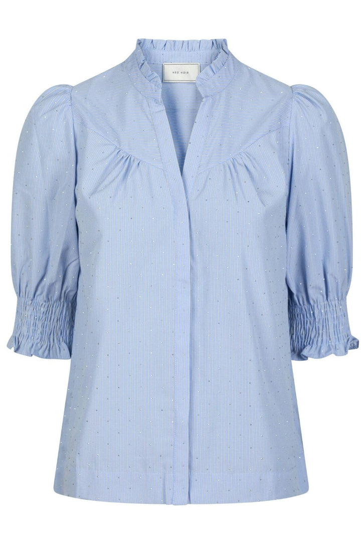 Neo Noir - Diana B Stripe Stone Blouse 164327 - 145 - Light Blue