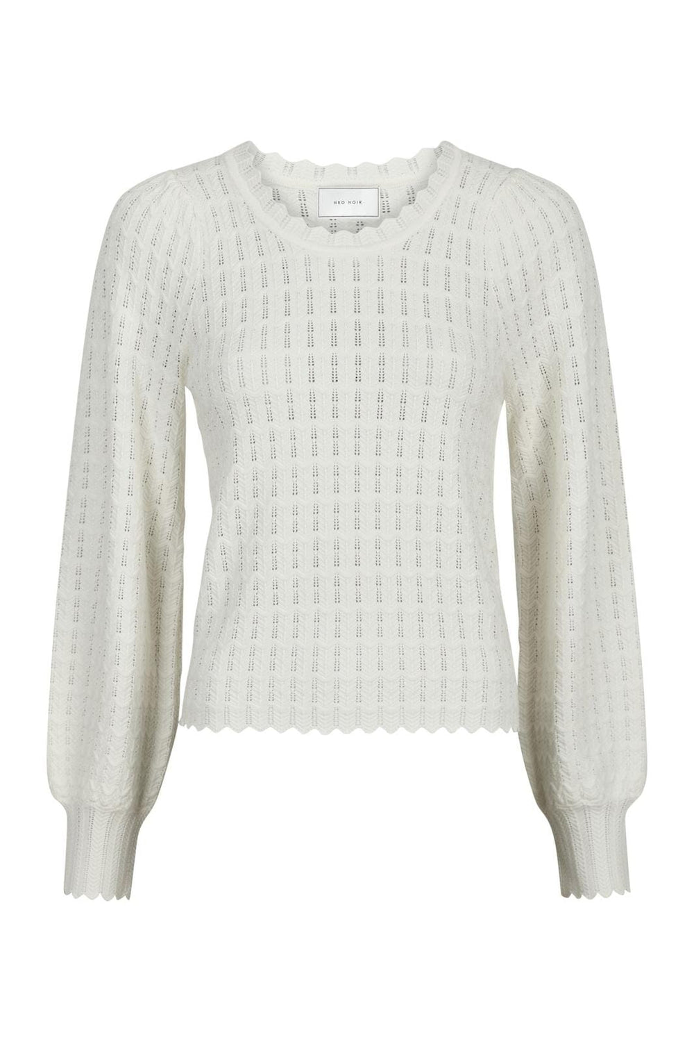 Neo Noir - Dito Solid Knit Blouse 164625 - Off White