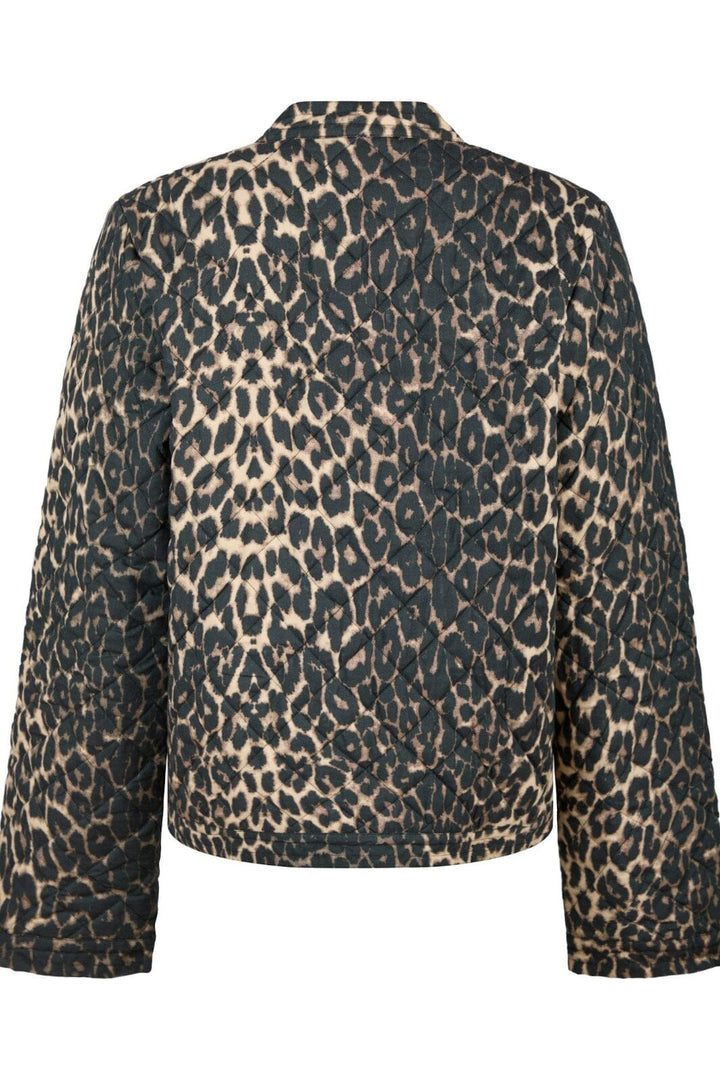 Neo Noir - Dubbie Leo Quilt Jacket - Leopard Jakker 