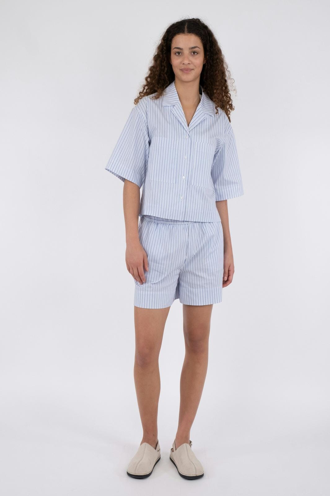 Neo Noir - Ginna Stripe Shirt - Light Blue