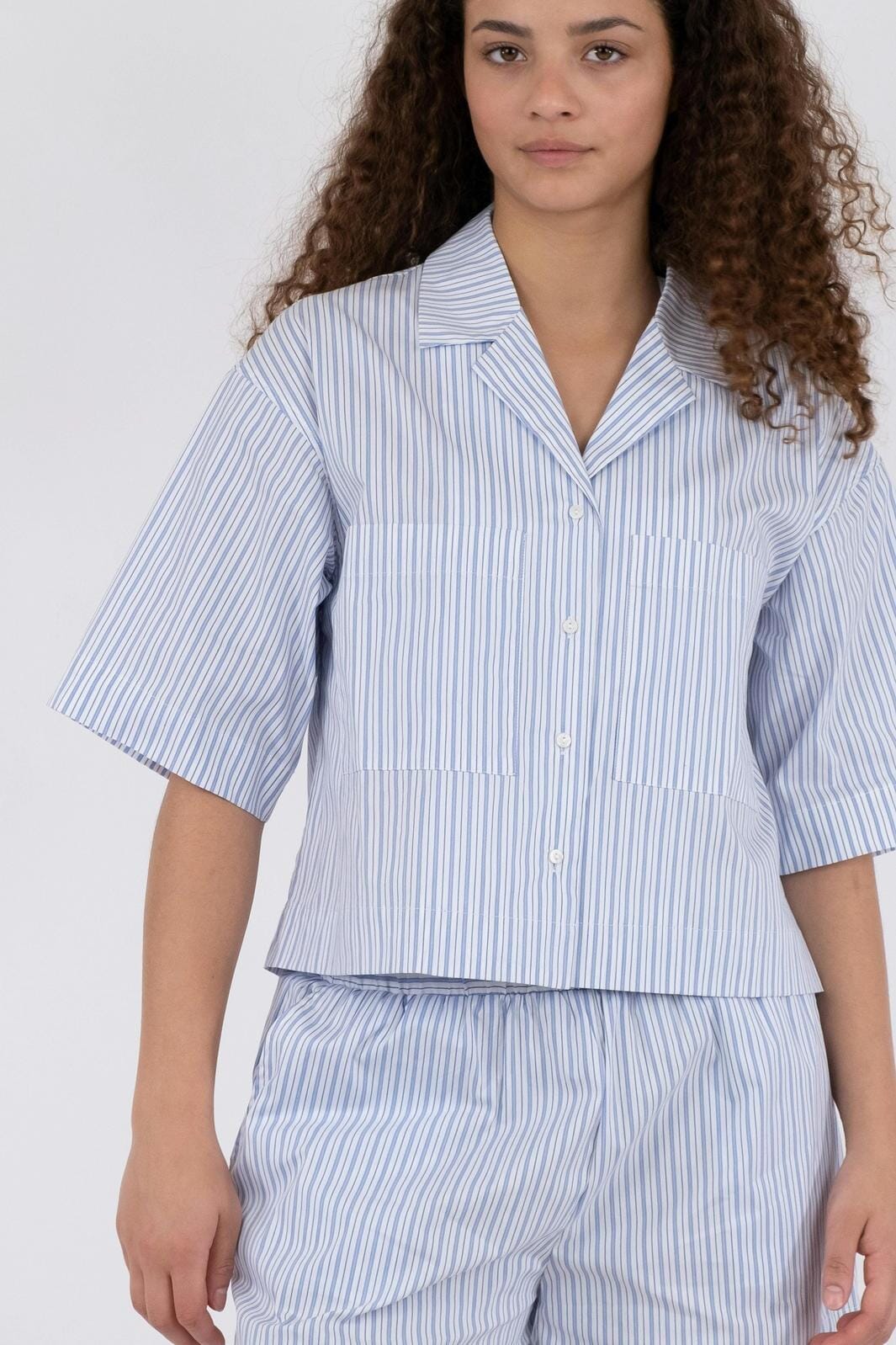 Neo Noir - Ginna Stripe Shirt - Light Blue