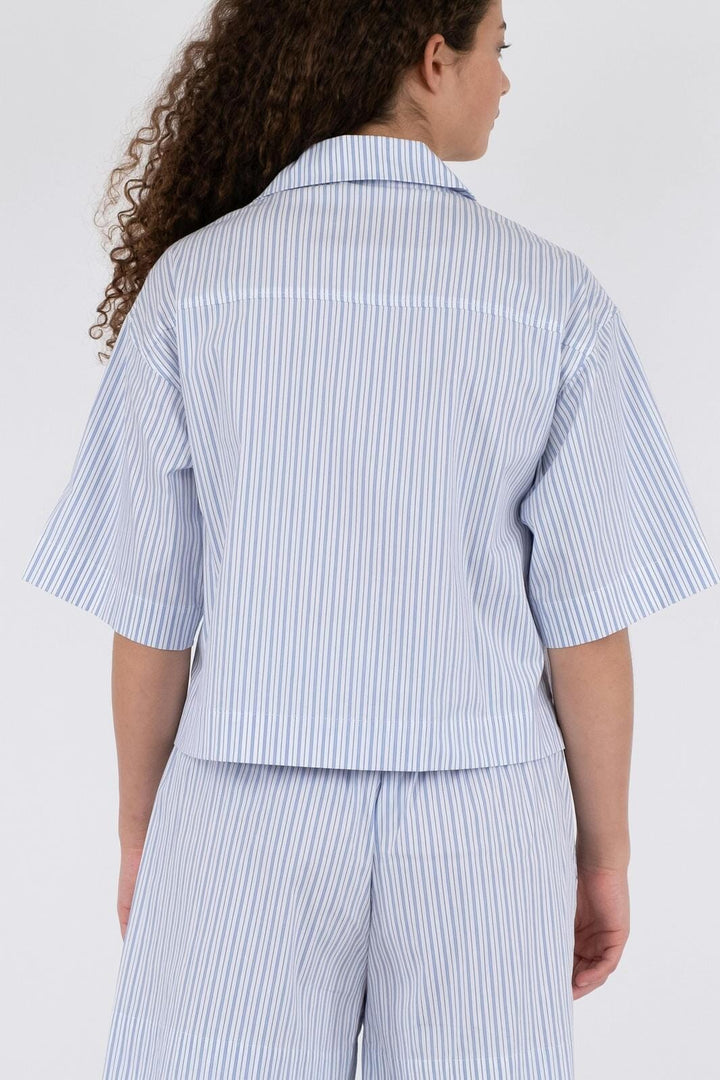 Neo Noir - Ginna Stripe Shirt - Light Blue