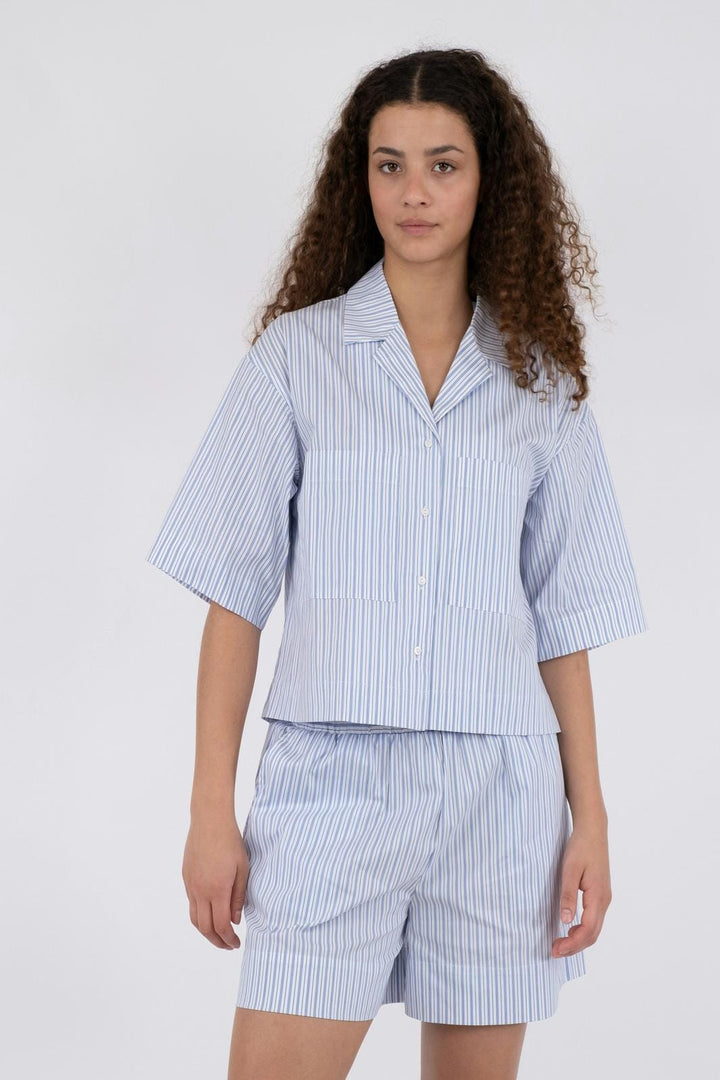 Neo Noir - Ginna Stripe Shirt - Light Blue