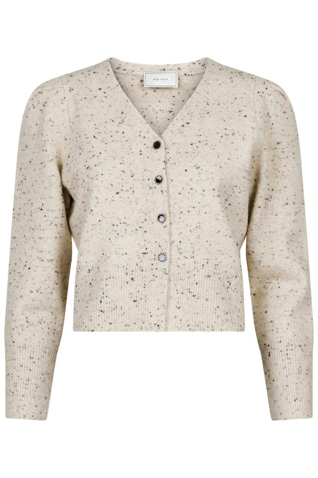 Neo Noir - Hunter Multi Knit Cardigan - Beige Melange Cardigans 