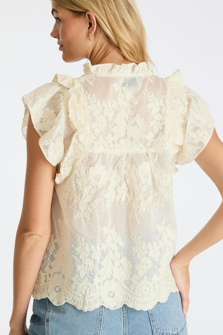 Neo Noir - Jayla Big Embroidery Top - Off White