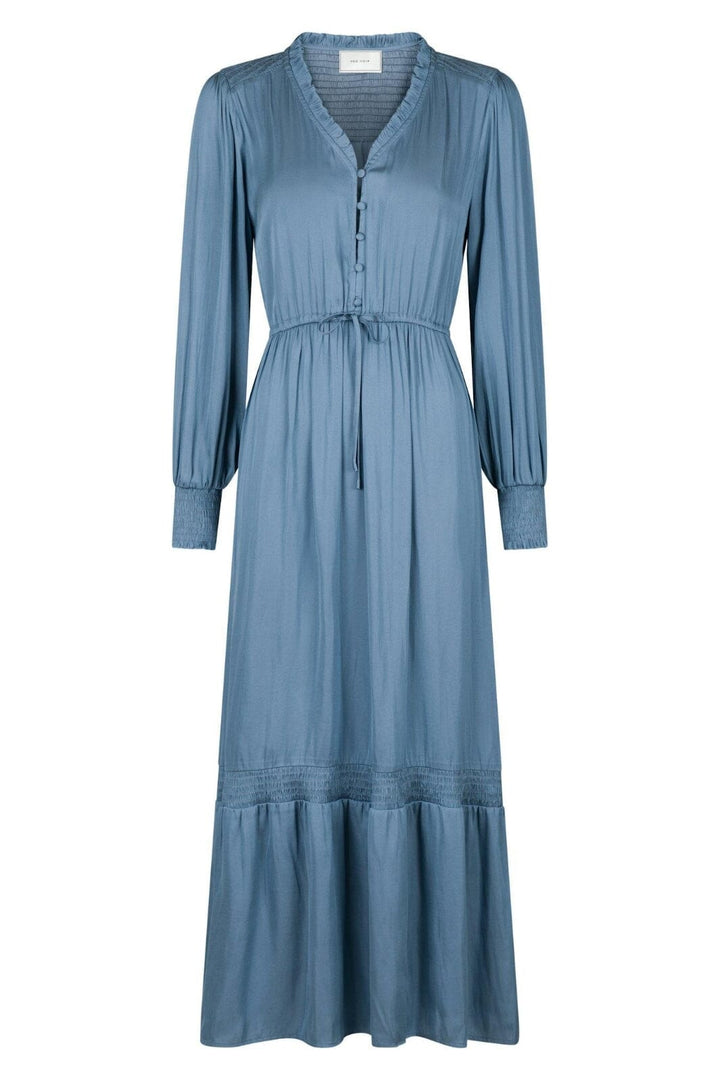 Neo Noir - Jools Satin Dress - Blue Kjoler 