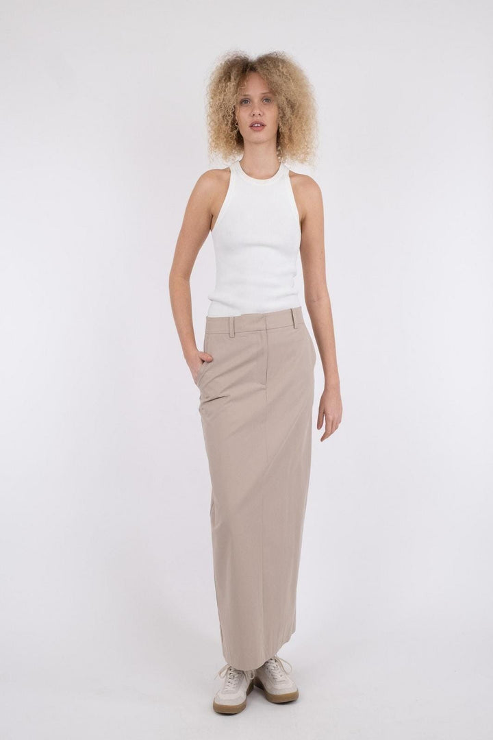 Neo Noir - Kasha Tailored Skirt - Beige Nederdele 