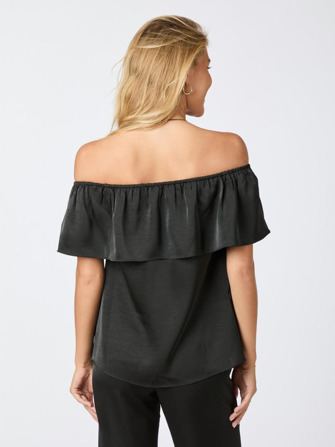 Neo Noir - Kris Heavy Sateen Top - Black Toppe 