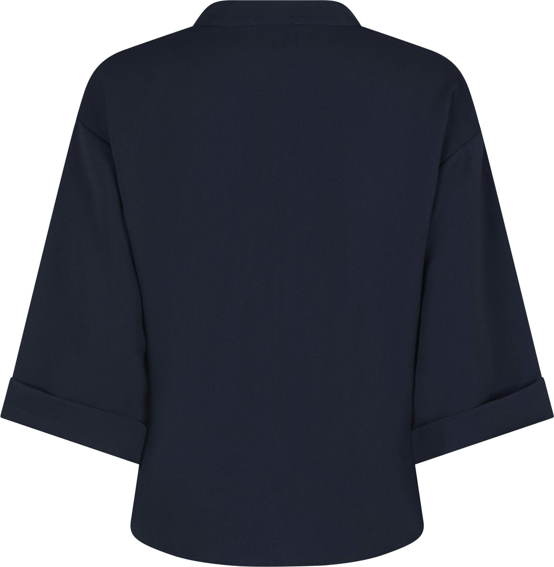 Neo Noir - Luma Crepe Blouse - Navy