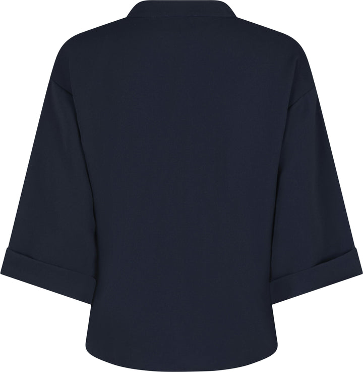 Neo Noir - Luma Crepe Blouse - Navy