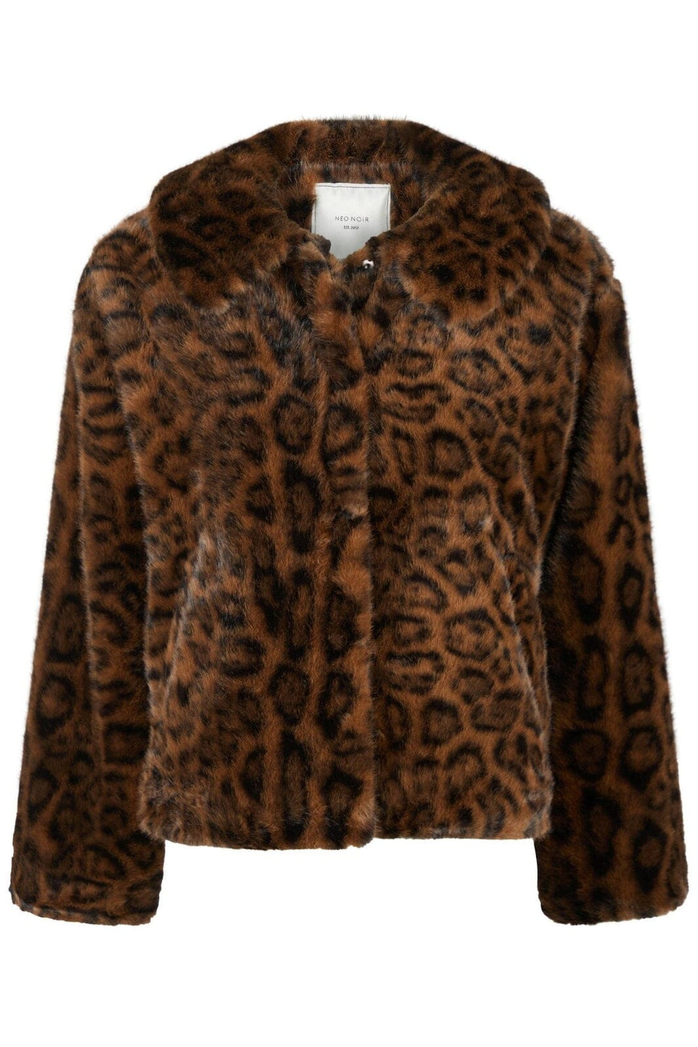 Neo Noir - Melodie Leo Faux Fur Jacket - Dark Brown