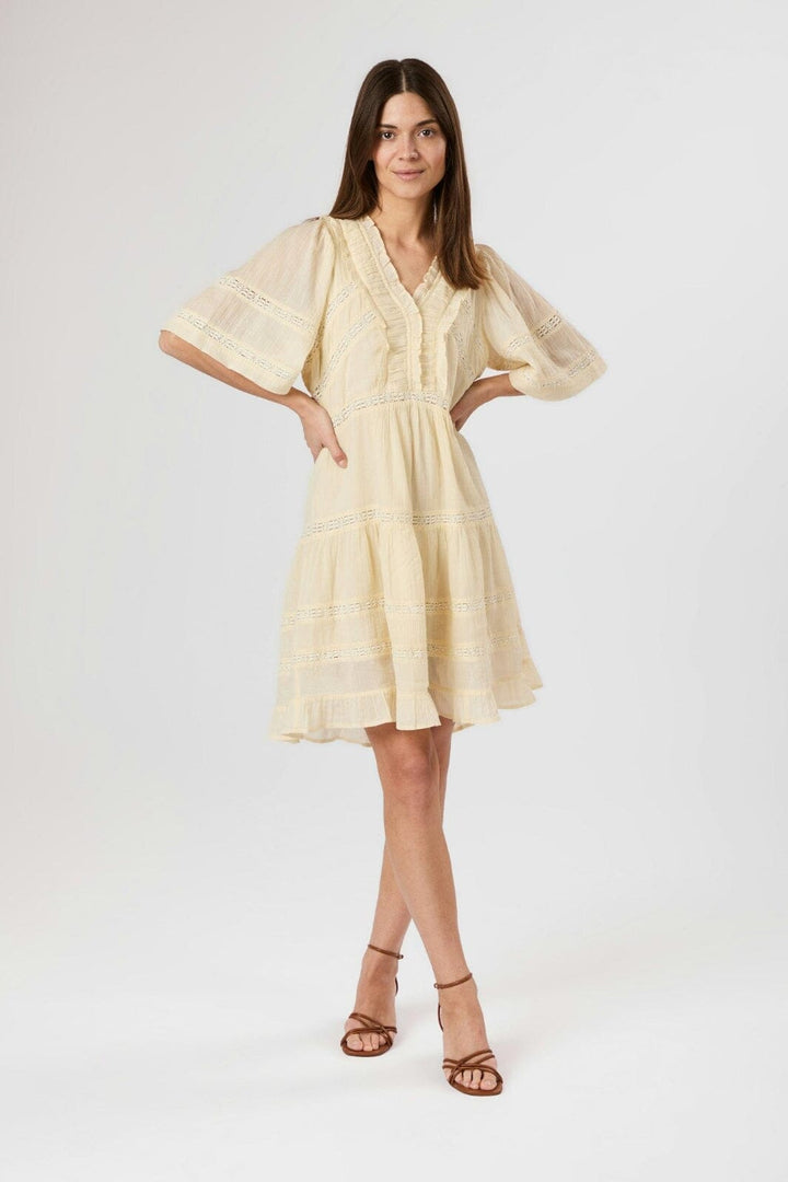 Neo Noir - Milene S Voile Dress 165528 - 191 - Light Yellow