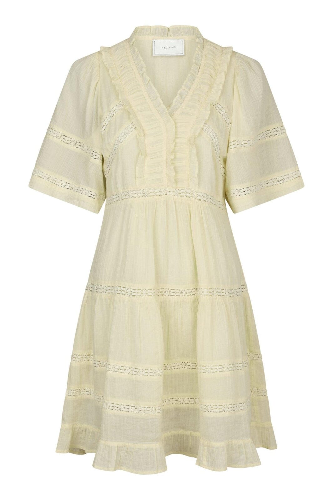 Neo Noir - Milene S Voile Dress 165528 - 191 - Light Yellow