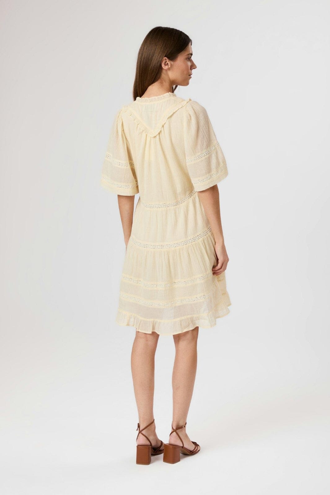 Neo Noir - Milene S Voile Dress 165528 - 191 - Light Yellow