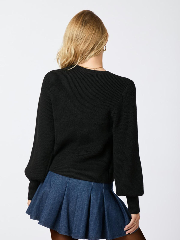 Neo Noir - Muscado Knit Cardigan - Black Cardigans 