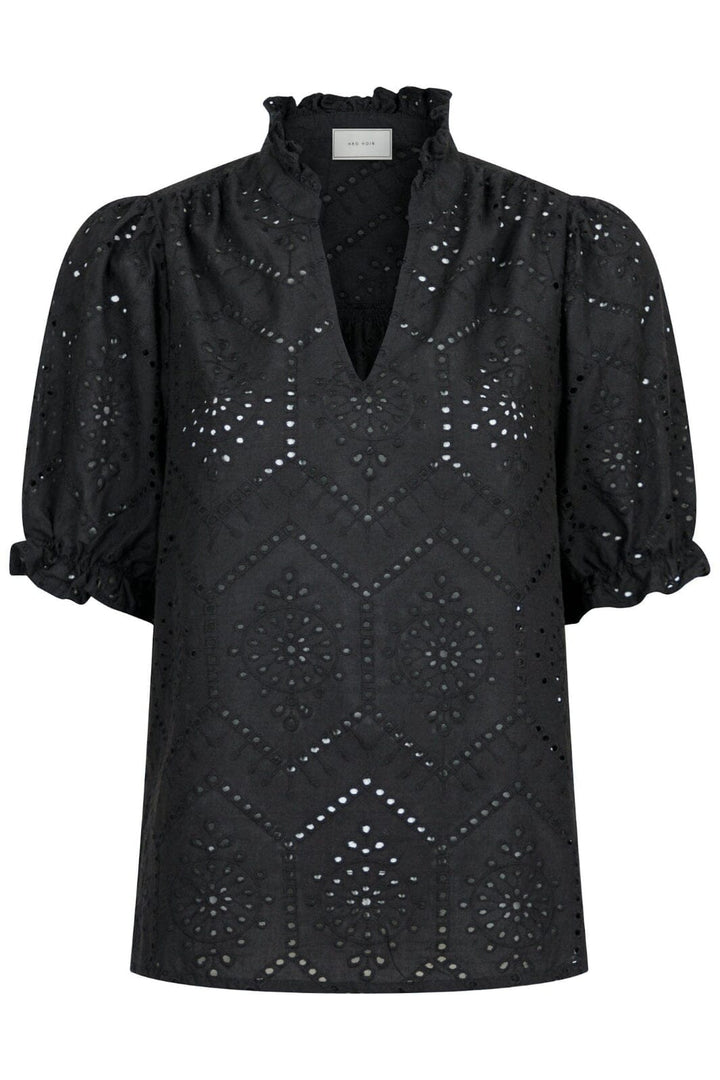 Neo Noir - Odesa Embroidery Blouse - Black Bluser 