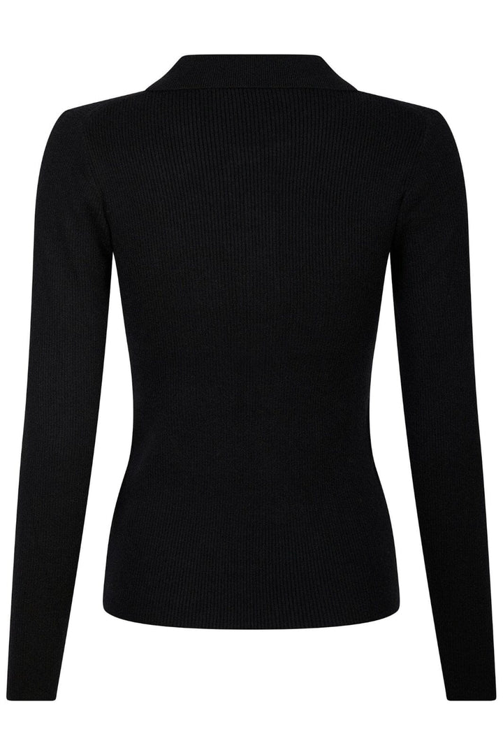 Neo Noir - Panama Knit Blouse 164017 - Black Bluser 