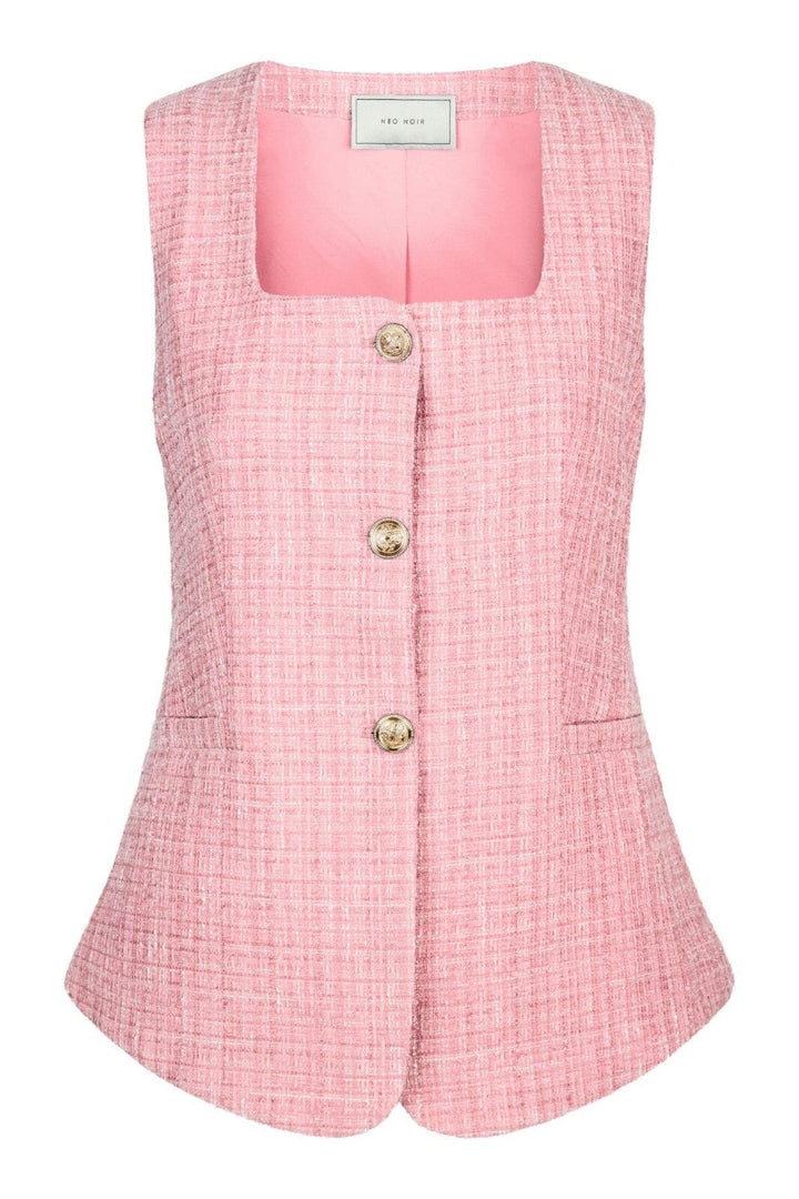 Neo Noir - Perni Glitz Boucle Waistcoat 165077 - 754 - Light Pink