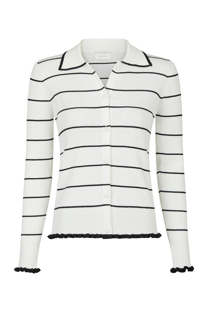 Neo Noir - Rio Stripe Knit Cardigan 164578 - 120 - White