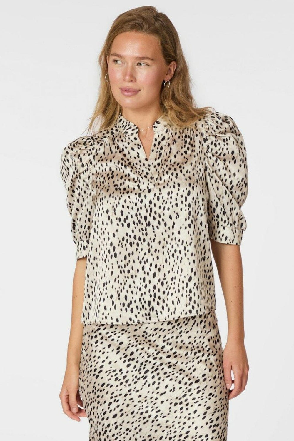 Neo Noir - Roella Desert Dot Blouse 163451 - 124 - Ivory