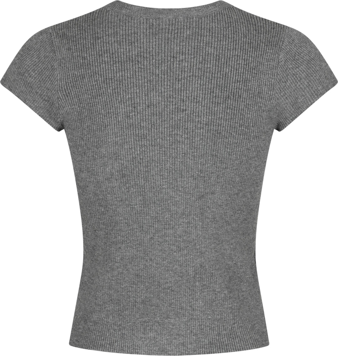 Neo Noir - Tirra Knit Tee - Dark Grey Melange