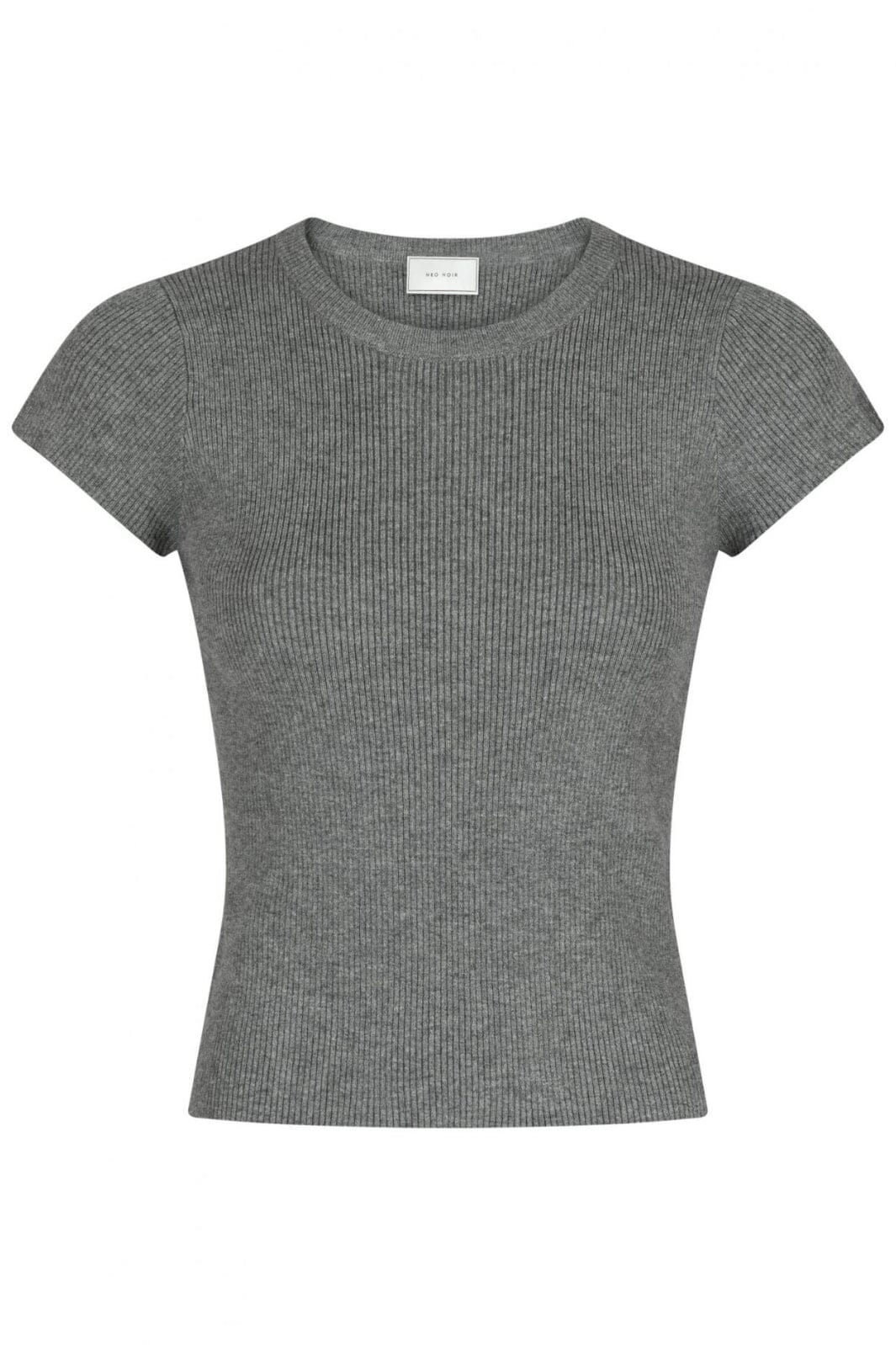 Neo Noir - Tirra Knit Tee - Dark Grey Melange T-shirts 