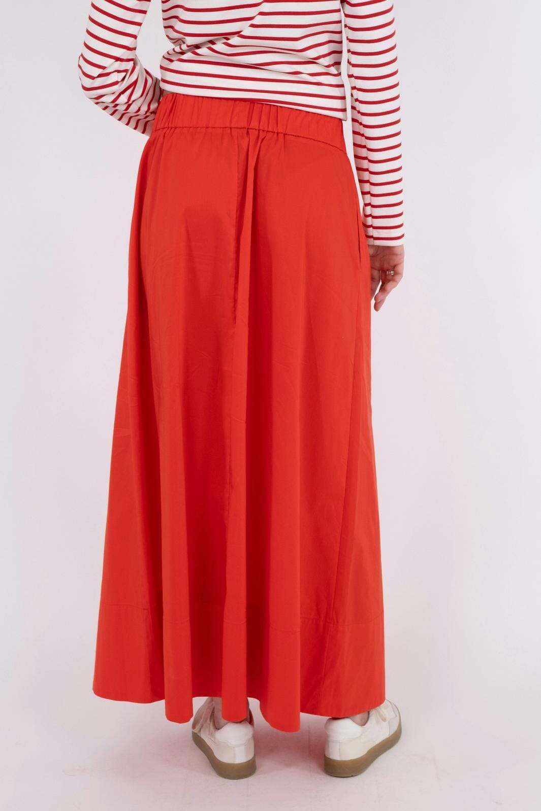 Neo Noir - Yara Long Poplin Skirt - Red