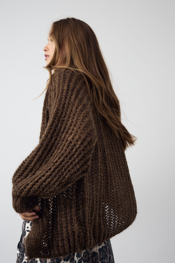 Noella - Joseph Knit Cardigan - 1286 Chocolate Melange Cardigans 